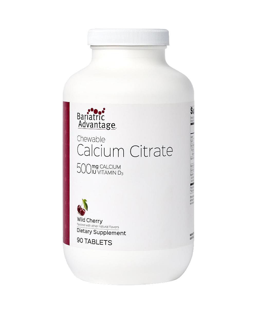 Bariatric Advantage жевательные таблетки кальция цитрата 500 mg, вишня