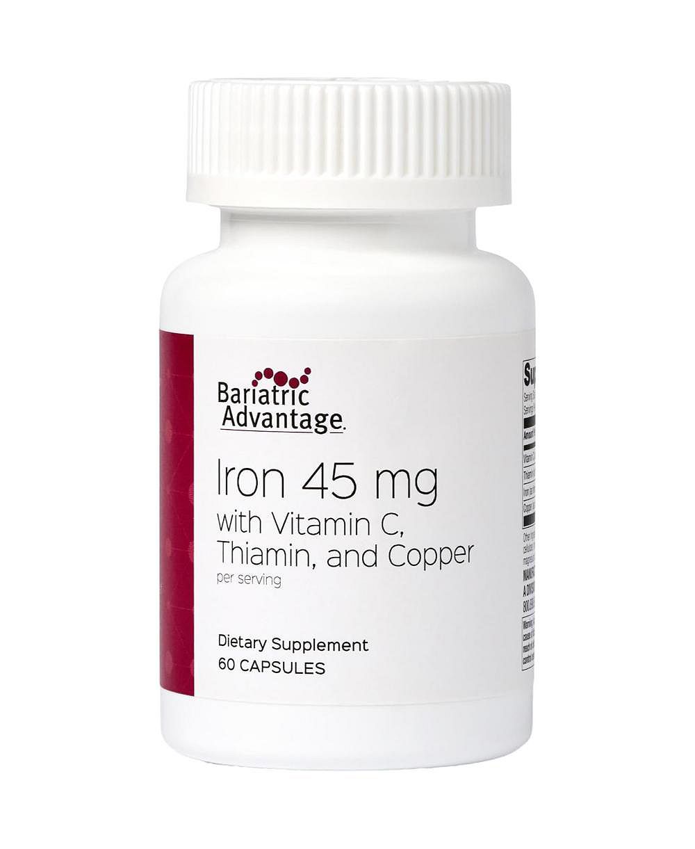 Добавка Bariatric Advantage Iron 45 Milligram с витамином C, тиамином и медью, 60 шт