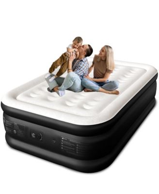 Cherimor 18" Full Air Mattress with Built-in Pump, 600-lb Capacity, Fast Inflation Guest Bed, Honeycomb Support