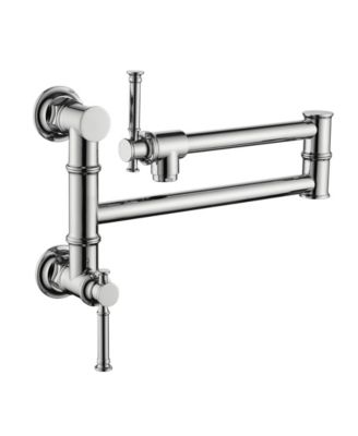 PHYING Wall mounted Pot Filler Faucet, Modern Brass Pot Filler Two-Attachment Wall Mount Folding Kitchen Pot Filler Swing Arm