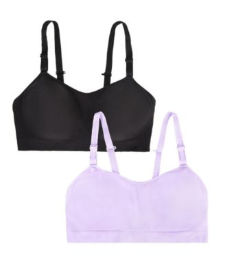 Fruit of the Loom Women's 2-Pack Stretch Wireless Bra With Built in Pads
