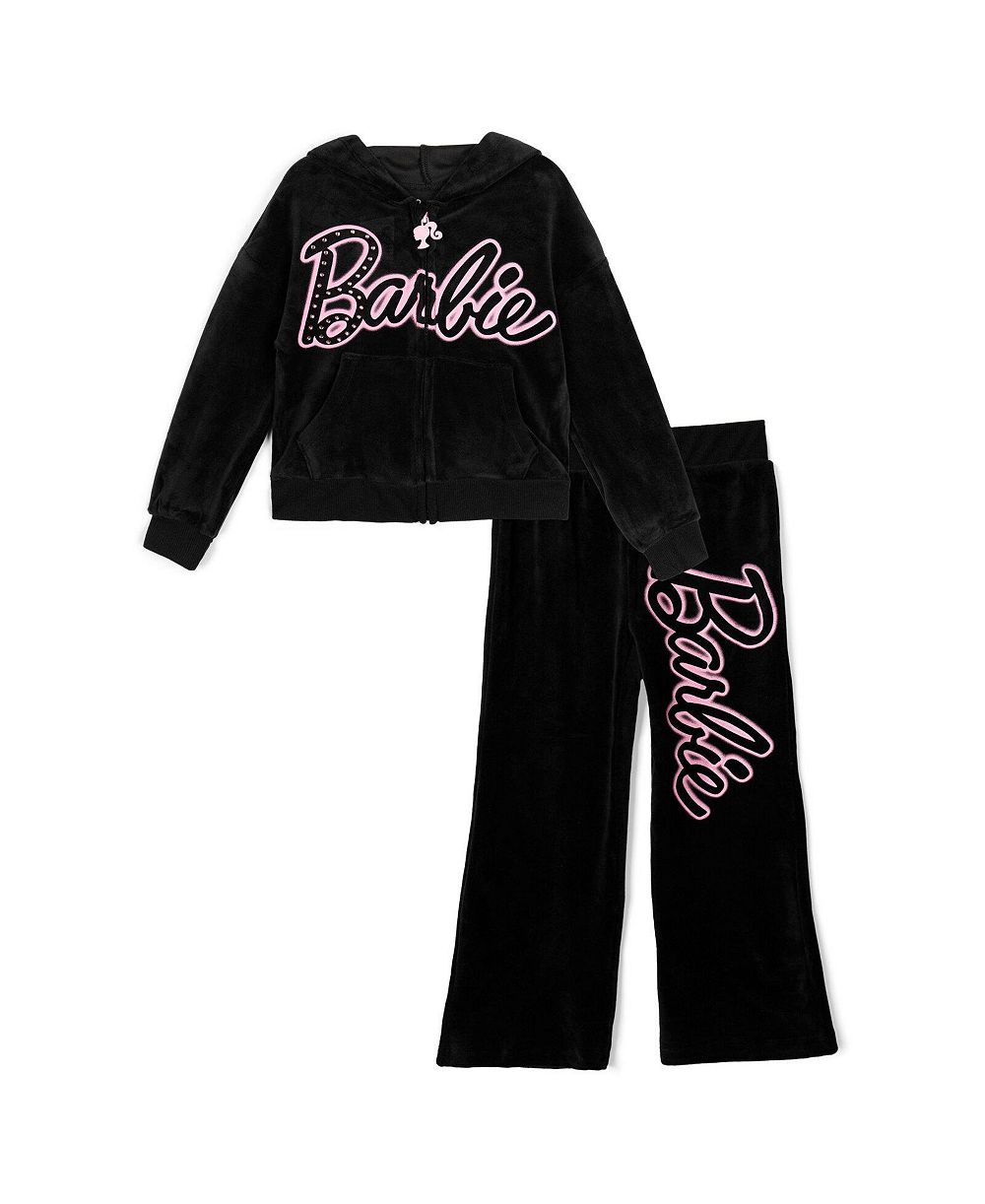 Barbie Детская джерси-худи и брюки из велюра, 4T - 2T