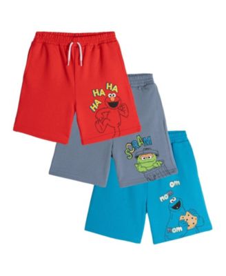 Sesame Street Toddler Boys 2T- 4T Athletic French Terry Shorts Multipack