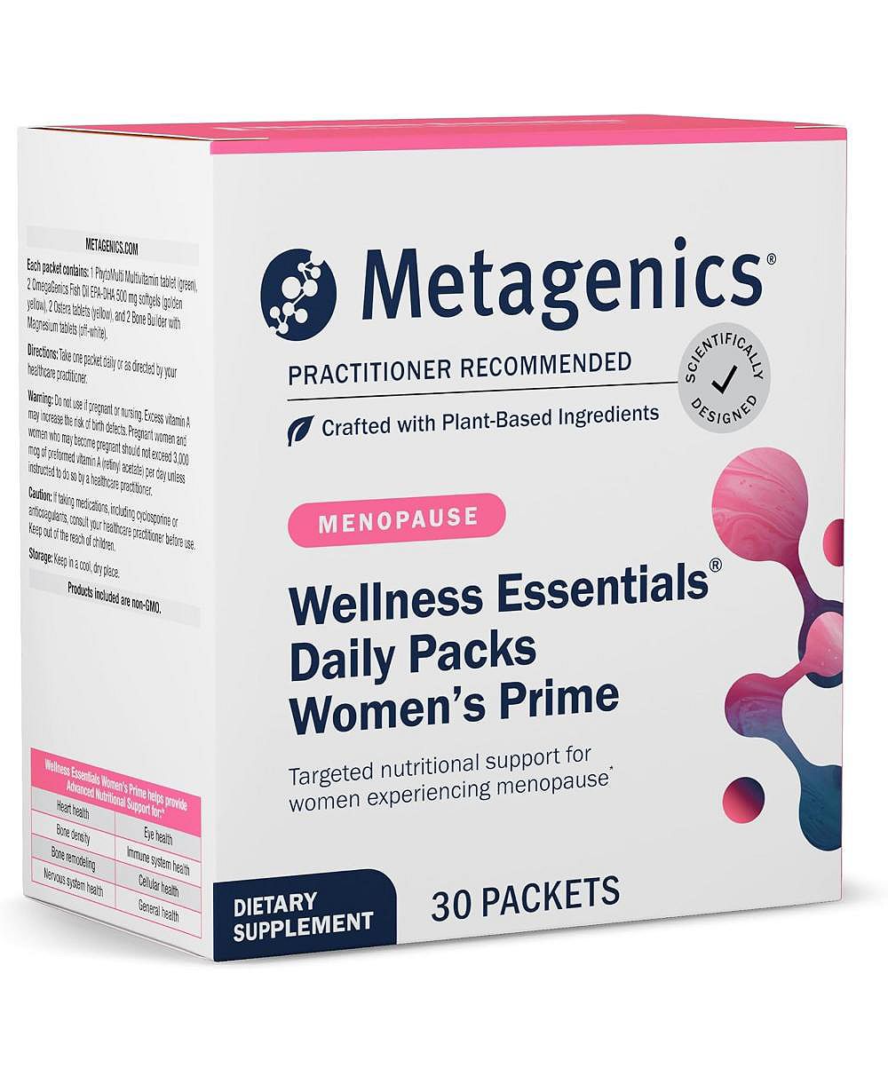 Metagenics Wellness Essentials Women's Prime: мультивитамины и Омега-3 для поддержки в период менопаузы, 30 пакетиков