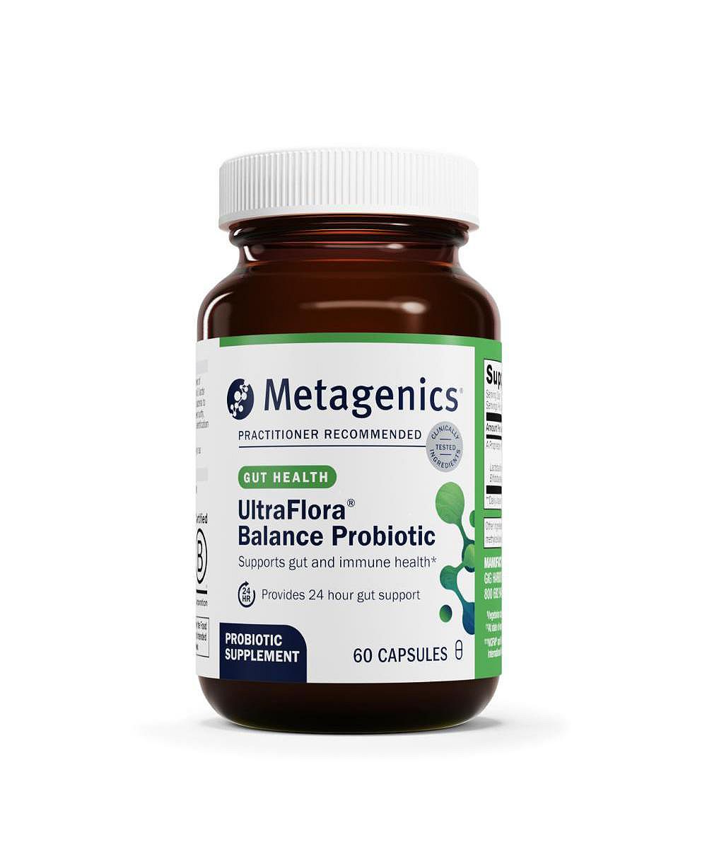 Metagenics UltraFlora Balance пробиотик для ежедневной поддержки здоровья кишечника, 60 капсул