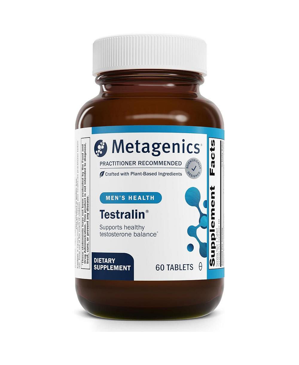 Metagenics Testralin поддержка тестостерона и гормонального баланса для мужчин 40+, с семенами льна, зеленым чаем и фитостеролами, 60 таблеток