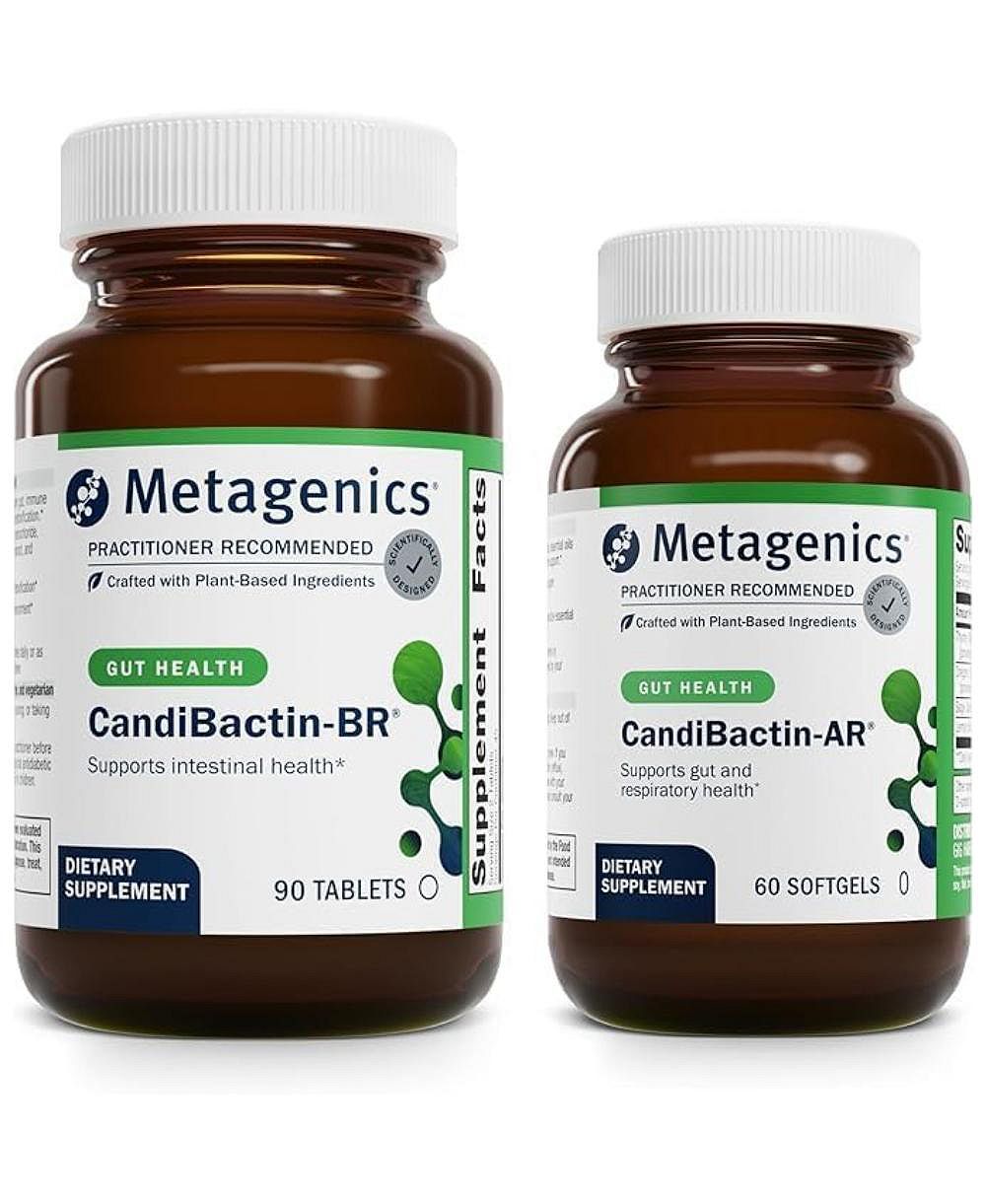 Metagenics Bundle - CandiBactin-BR (90 Tablets) и CandiBactin-AR (60 Softgels) для поддержки кишечника
