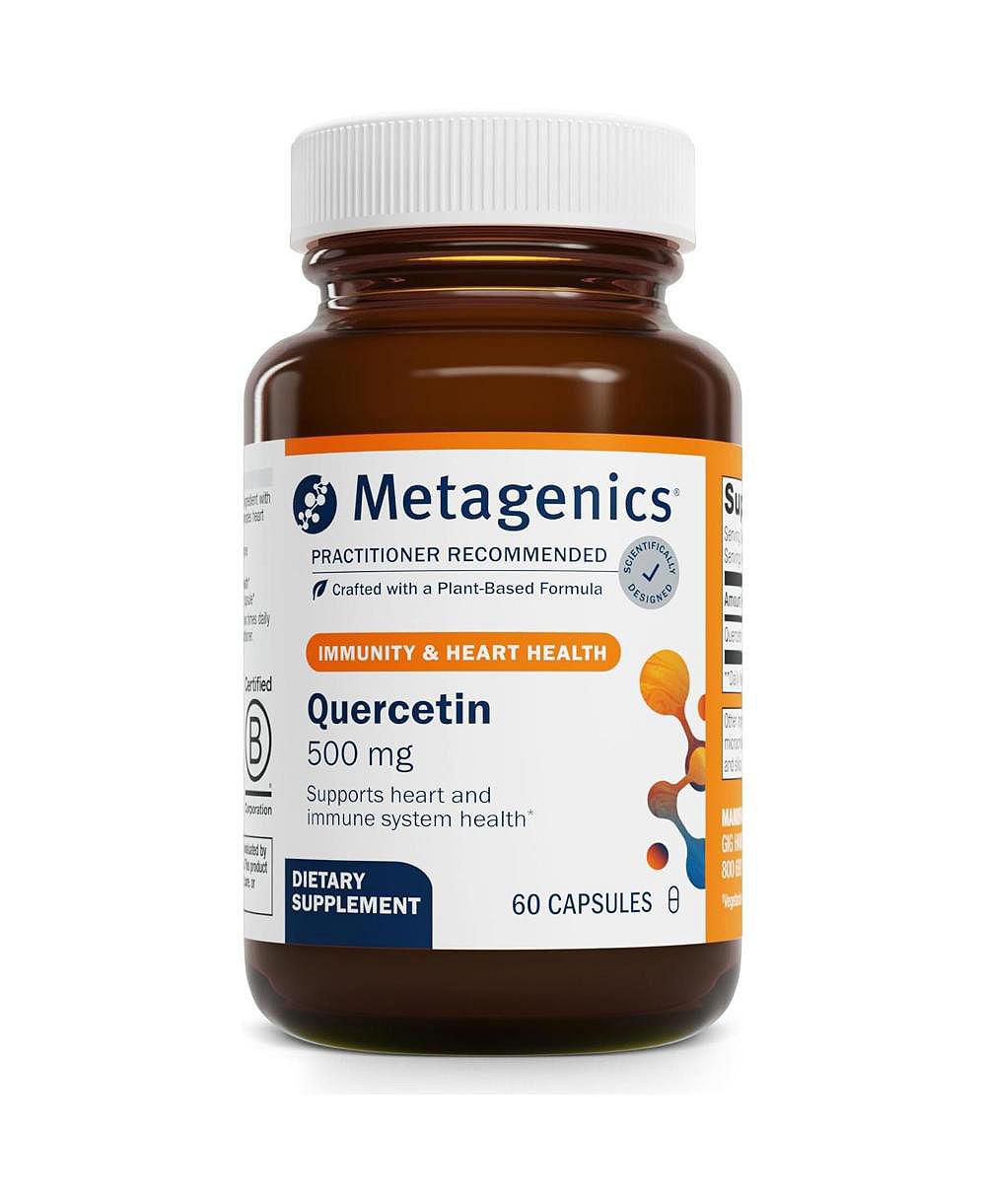 Добавка Metagenics Quercetin 500 mg, Immune and Cardiovascular Support, Antioxidant Protection, 60 Capsules