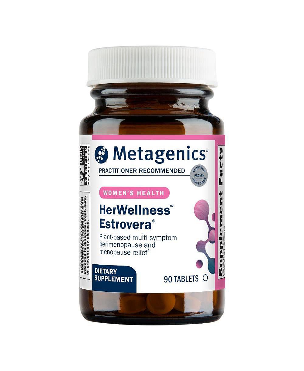 Metagenics HerWellness Estrovera - растительная добавка для поддержки при менопаузе и перименопаузе, 90 таблеток