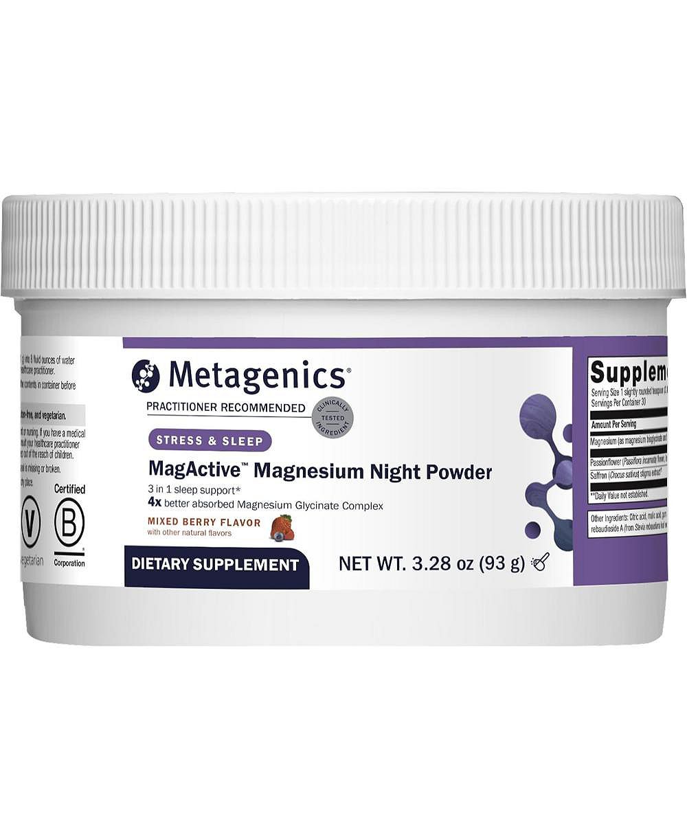 Metagenics MagActive магний MagActive Night Powder — добавка для сна, 93 g, вкус лесных ягод