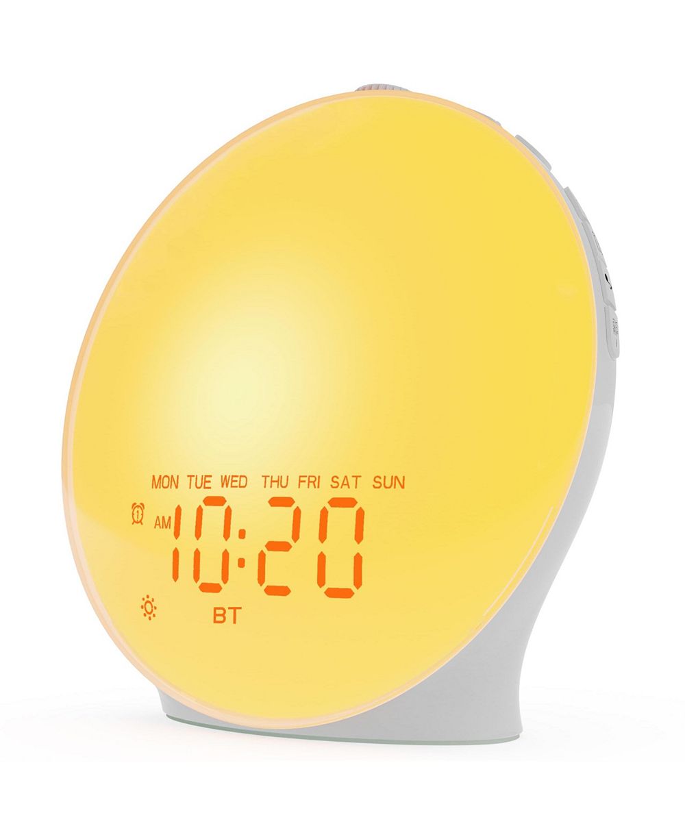 JALL All in One Sunrise Alarm Clock Noise Machine Bluetooth Speaker