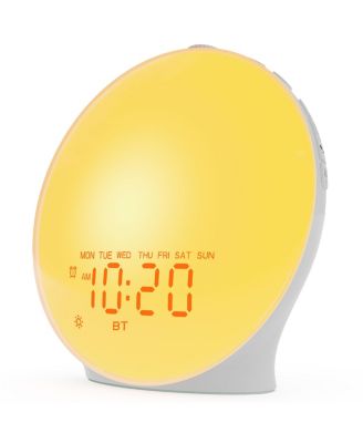 JALL Будильник Sunrise All in One: генератор белого шума, 17 ночных огней, Bluetooth speaker