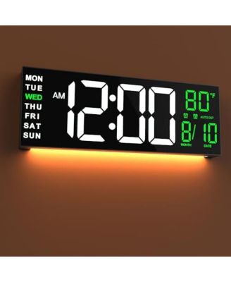Цифровые настенные часы JALL 16 Inch Large Digital Wall Clock 8 RGB Colors