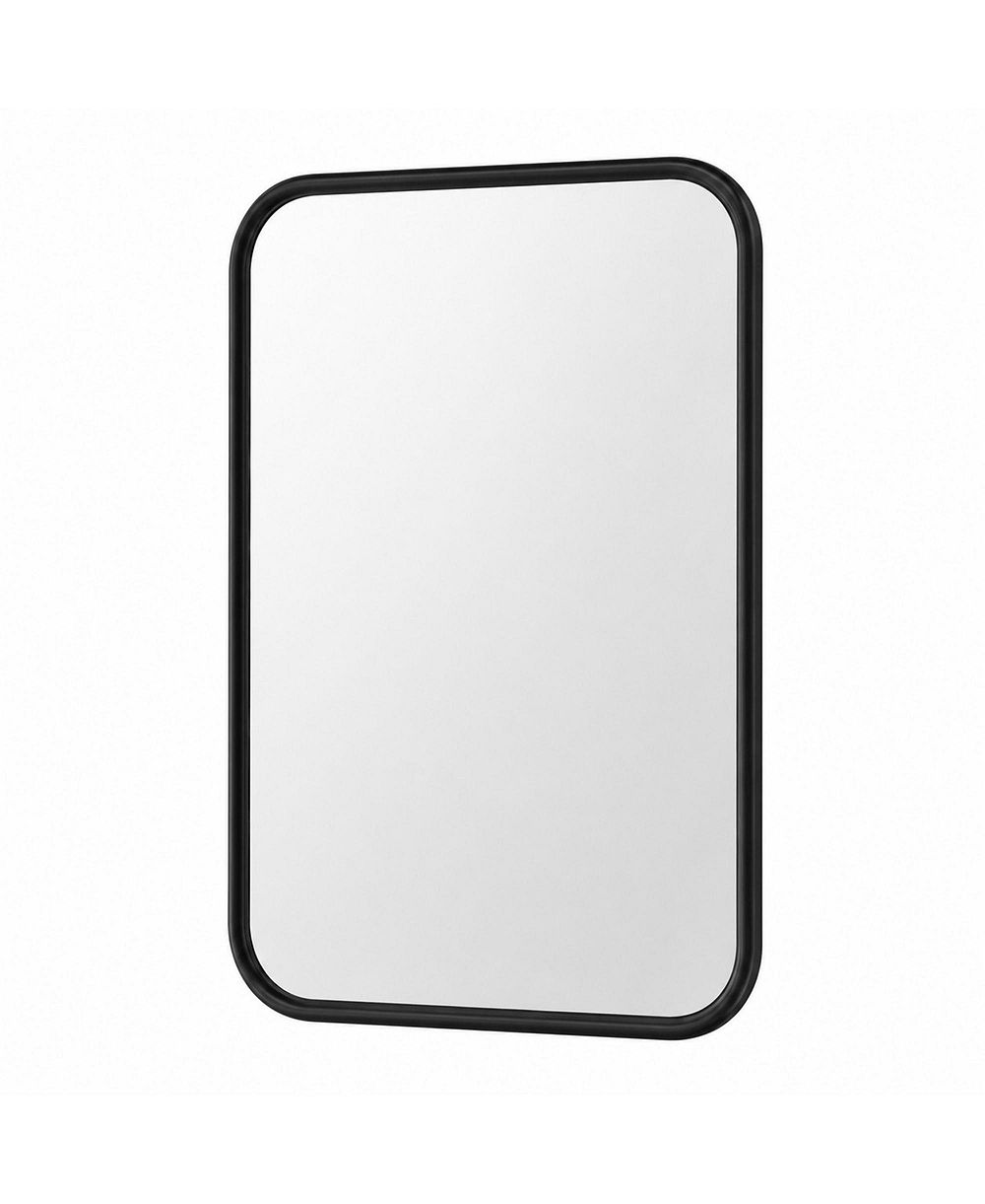 PHYING Modern Large Rectangle Wall Mirror 24 x 36 Inch Matte Metal Frame Vanity Mirror Decorative Hanging Mirror For Home Bathroom Living Room Decor