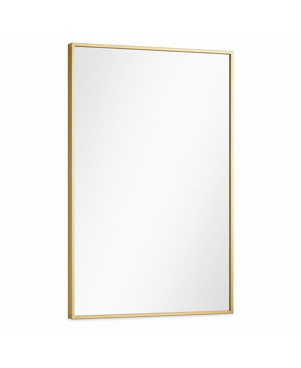 PHYING 28x20 Inch Rectangular Bathroom Mirror Modern Decorative Wall Mounted Vanity Mirror Premium Metal Frame Makeup Mirror for Living Room