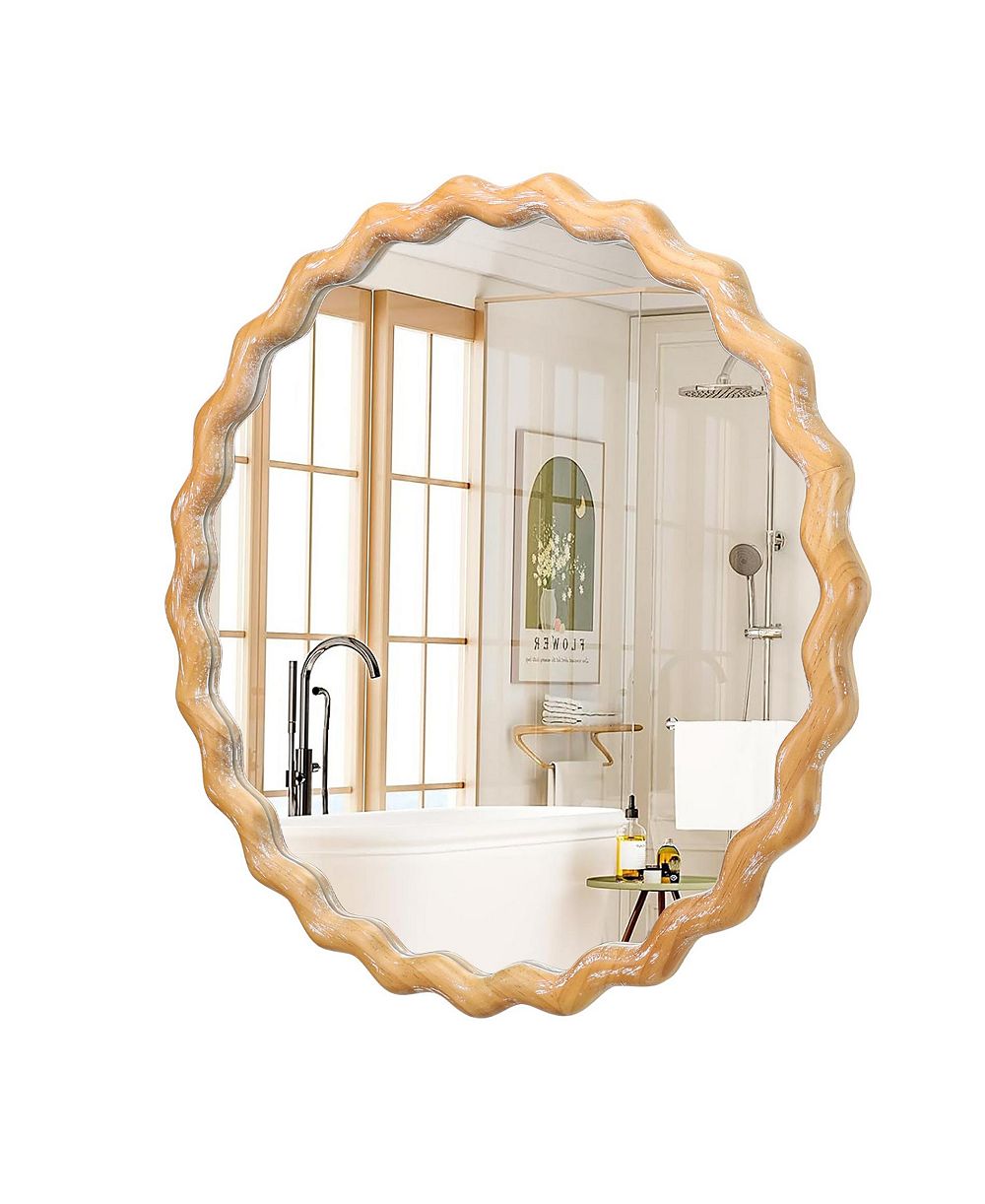 Настенное зеркало PHYING Farmhouse Wavy Round
