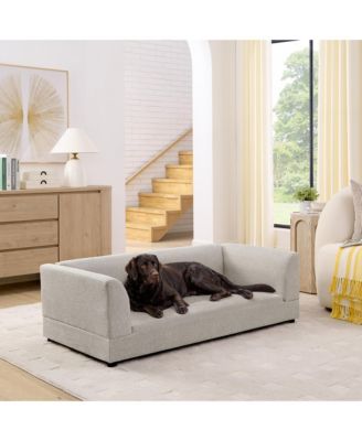 ZENY Comfortable Oversized Pet Sofa for Medium/Large Dogs - Modern Rectangular Design with Backrest