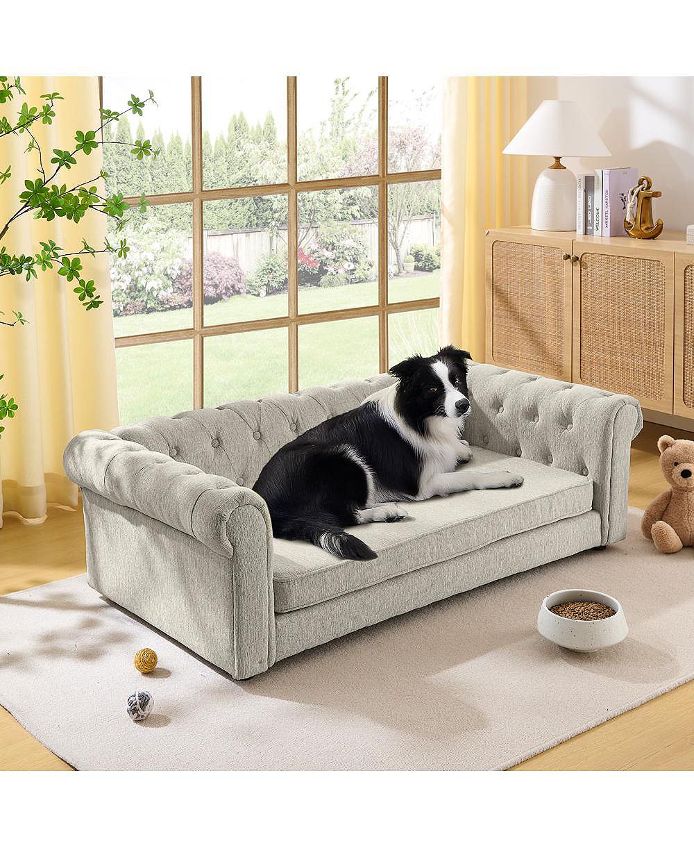 ZENY Elegant Rectangular Pet Bed for Big and Oversized Dogs, Durable Elevated Dog Sofa Bed, Comfortable Dog Sofa, Modern and Fashionable