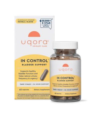 Uqora In Control Поддержка мочевого пузыря — ежедневный уход для комфорта мочеиспускания с экстрактом хвоща и специй, 60 капсул