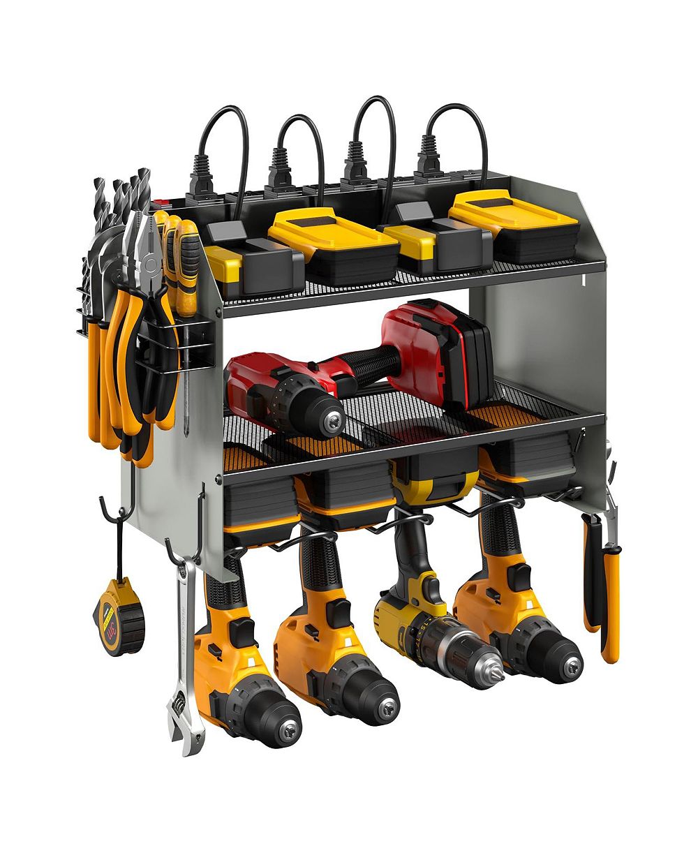 Xdovet Power Tool Organizer Wall Mount Charging Station 8 Outlet Heavy Duty Rack Holder Gift органайзер для инструментов