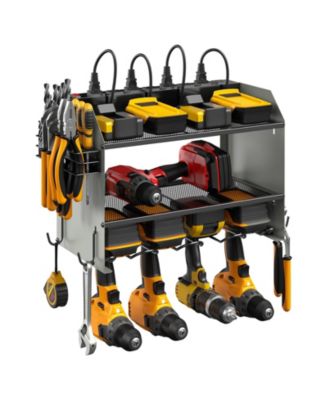 Xdovet Power Tool Organizer Wall Mount Charging Station 8 Outlet Heavy Duty Rack Holder Gift