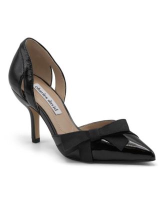Charles David Womens Gluck D'Orsay Bow Dress Pump Stiletto Heel