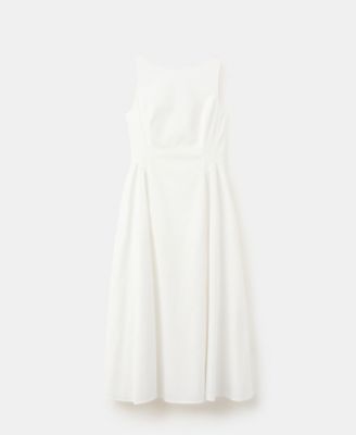 Mango Women's Boat-Neck Ruched Dress