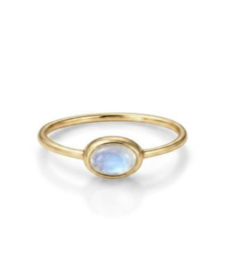 Кольцо Adornia Fine 14k Gold Plated Mini Sideways Moonstone