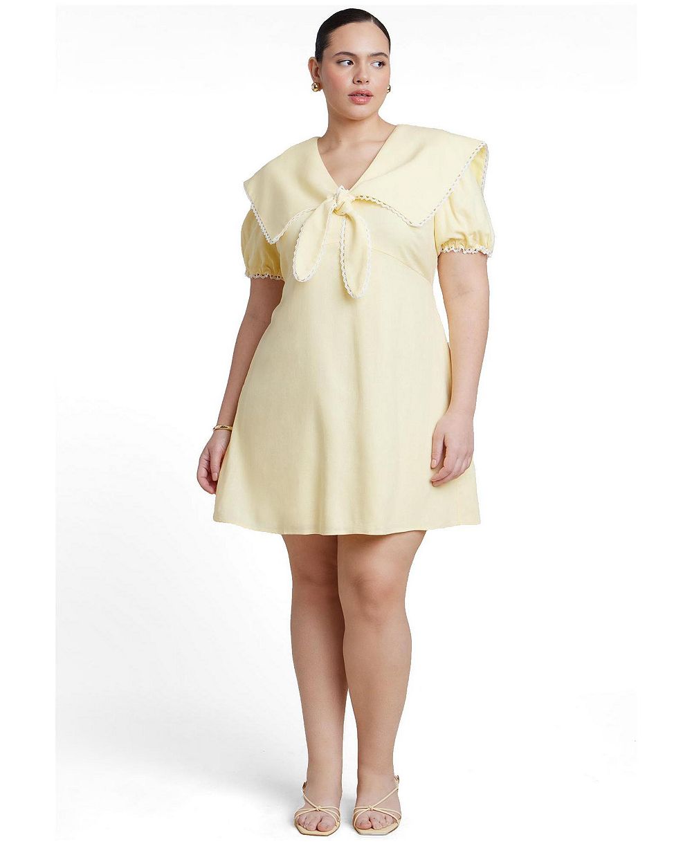 Женское мини-платье ELOQUII Plus Size с воротником матросского типа