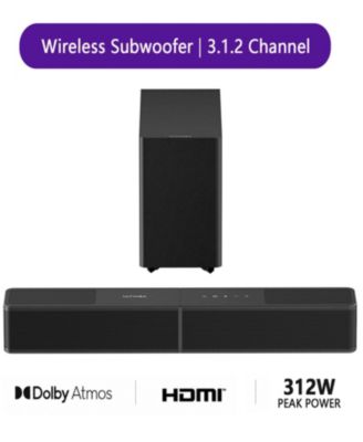 Ultimea Poseidon M70 3.1.2-Channel 312W Dolby Atmos Soundbar with Wireless Subwoofer
