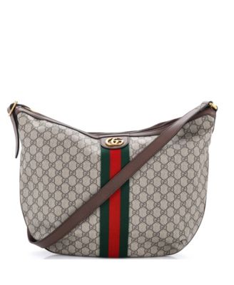 Сумка Gucci Ophidia Half Moon Hobo GG Coated Canvas (Pre-Owned)
