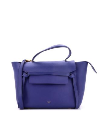 Мини-сумка на пояс Celine из текстурированной кожи, б/у