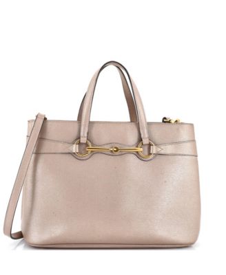 Б/у кожаная сумка-тоут Gucci Medium Bright Bit Convertible