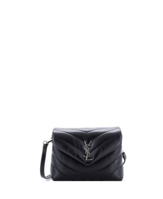 Pre-Owned Saint Laurent Toy Loulou Shoulder Bag Matelasse Chevron Leather