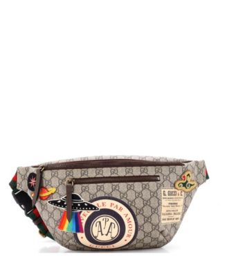 Pre-Owned Gucci Courrier Zip Belt Bag GG Coated Canvas with Applique