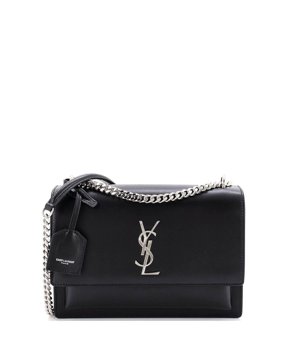 Сумка через плечо Saint Laurent Sunset кожаная, б/у