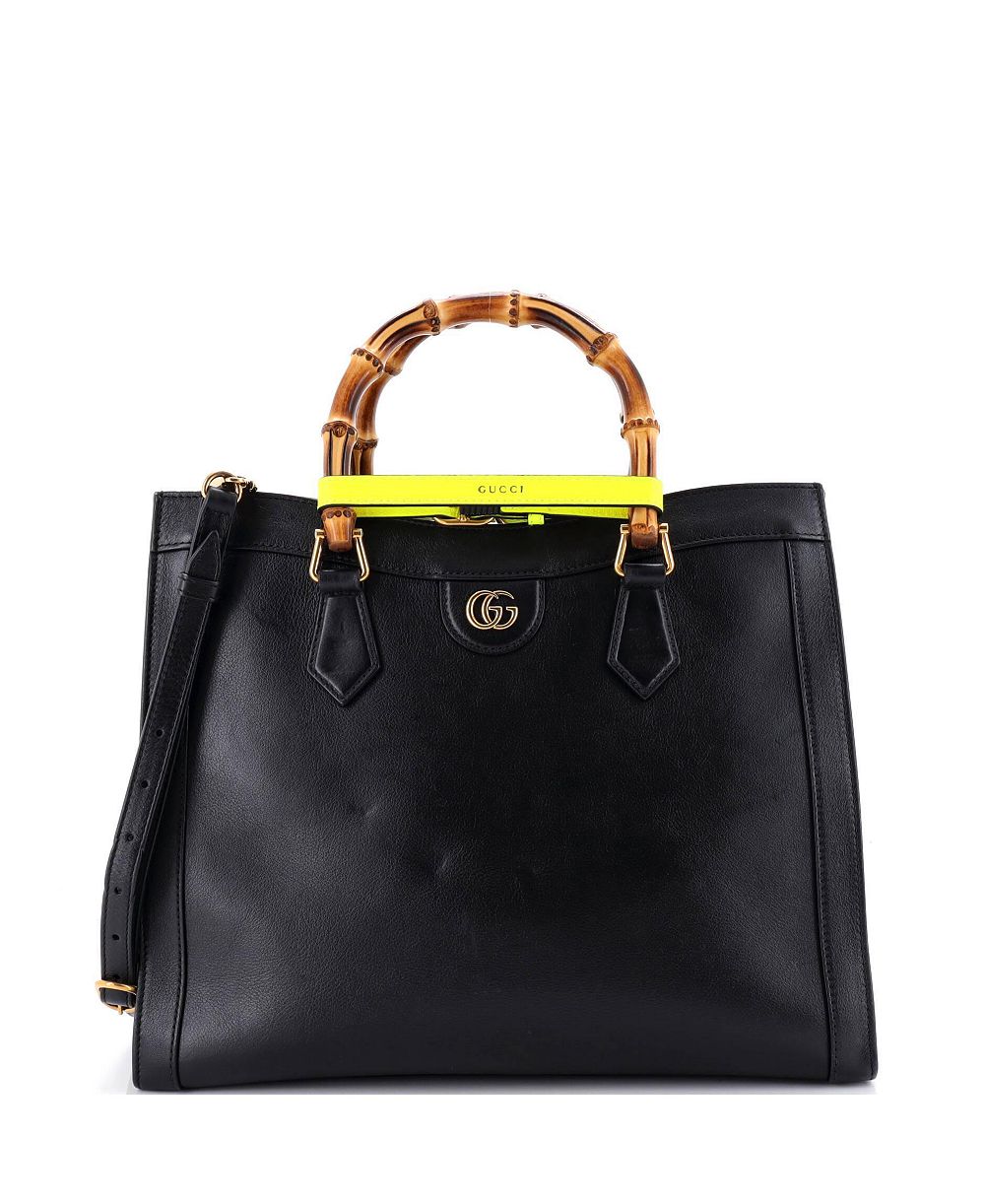 Pre-Owned Gucci сумка тоут Diana NM из кожи с бамбуковой ручкой, Medium