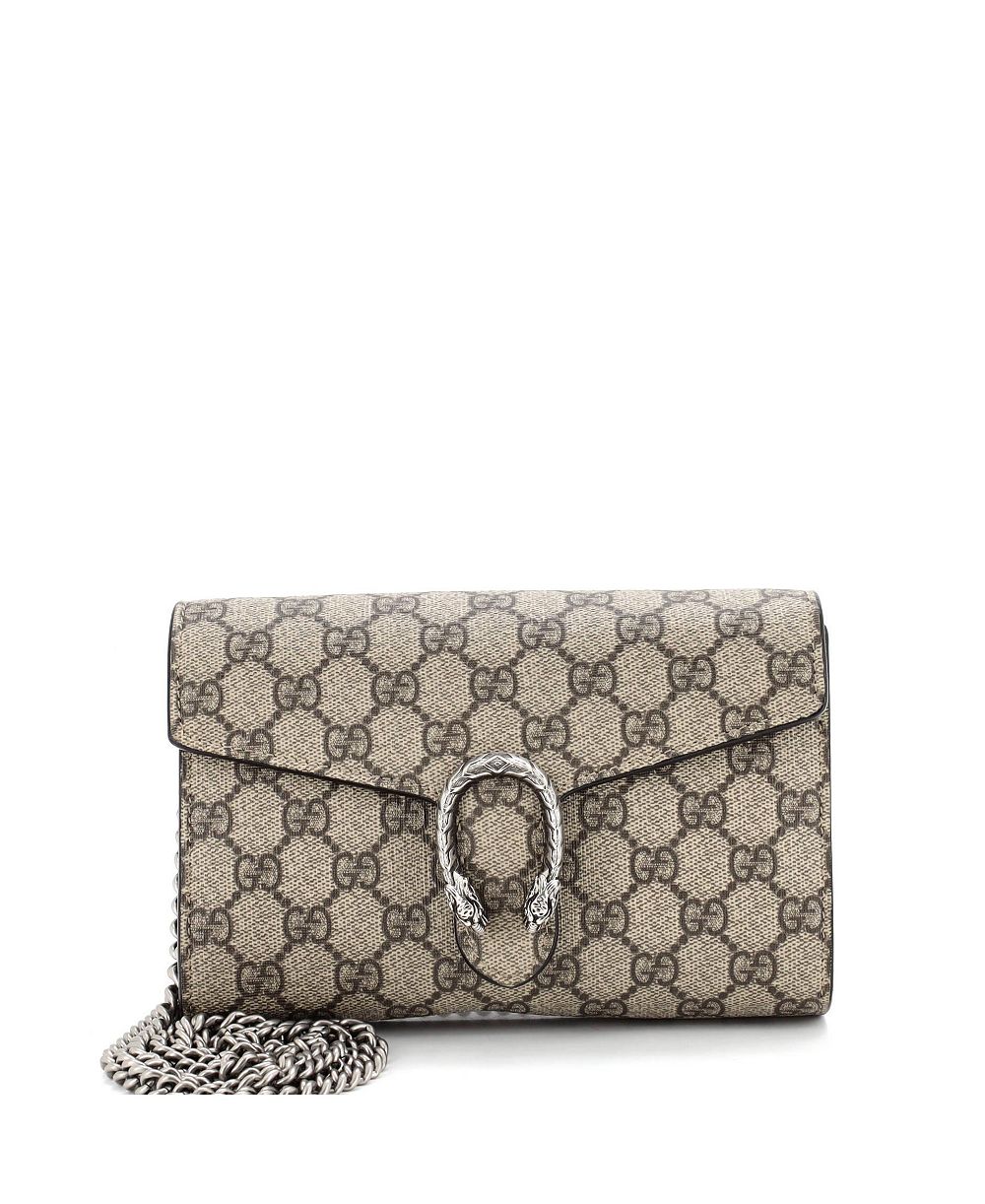 Pre-Owned Gucci Small Dionysus Chain Wallet GG Coated Canvas