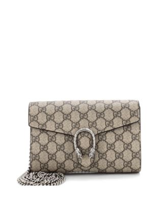 Pre-Owned Gucci Small Dionysus Chain Wallet GG Coated Canvas