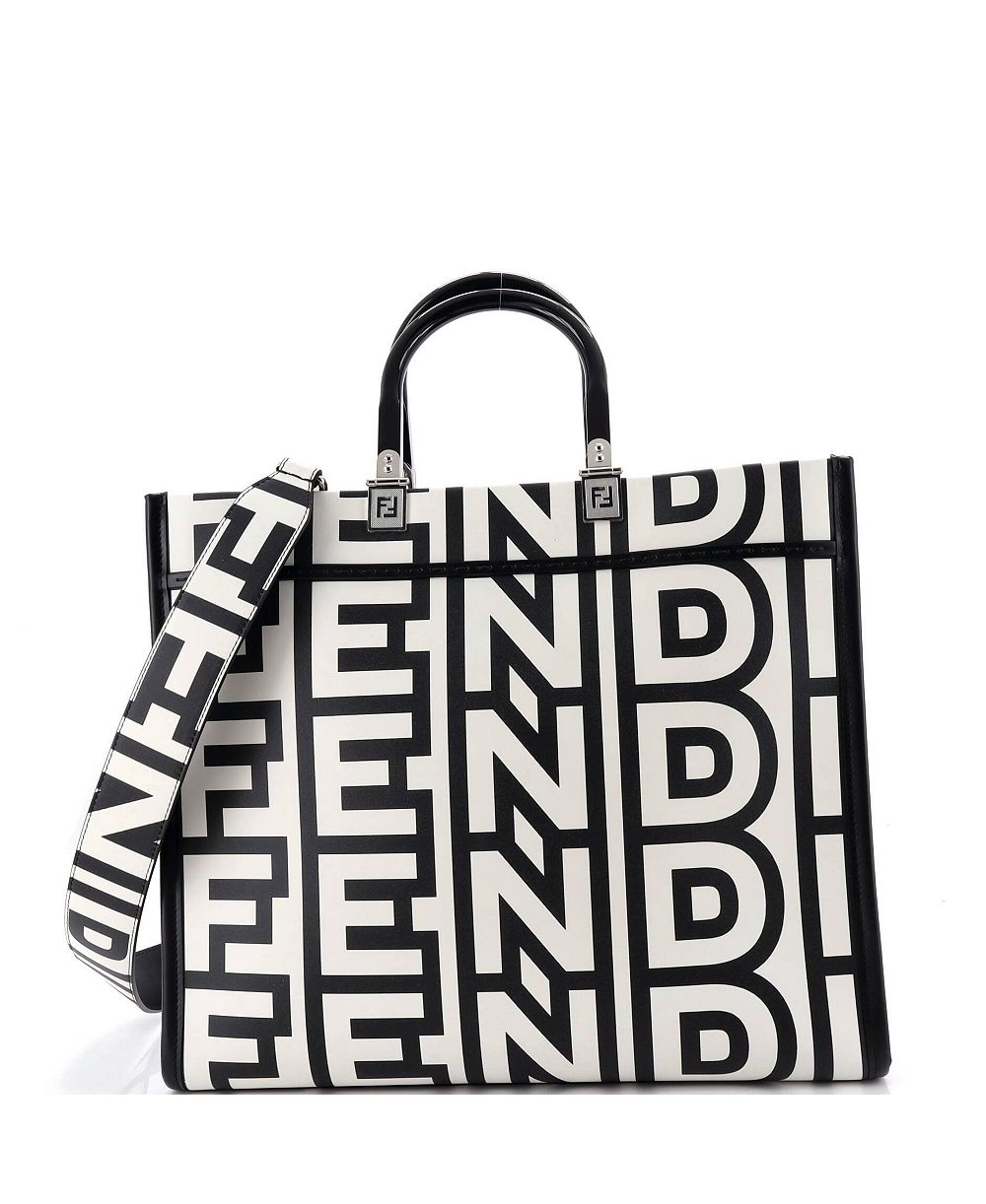 Pre-Owned Fendi Medium x Marc Jacobs Sunshine Shopper Tote Printed Leather
