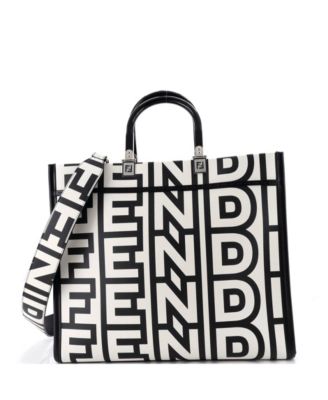 Кожаная сумка-шоппер Fendi x Marc Jacobs Sunshine, б/у, средний размер