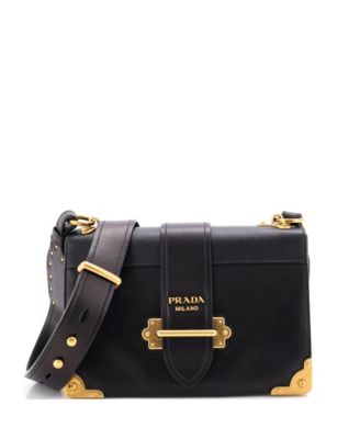 Pre-Owned Prada большая сумка Cahier через плечо, кожа и кожа Сафьяно