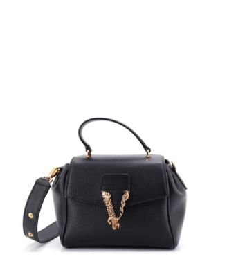 Верхняя сумка Versace Small Virtus Top Handle Leather, Pre-Owned