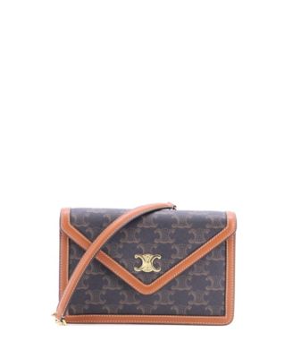 Celine Triomphe кошелек-клатч с отделкой из полосатого канваса Triomphe Coated Canvas