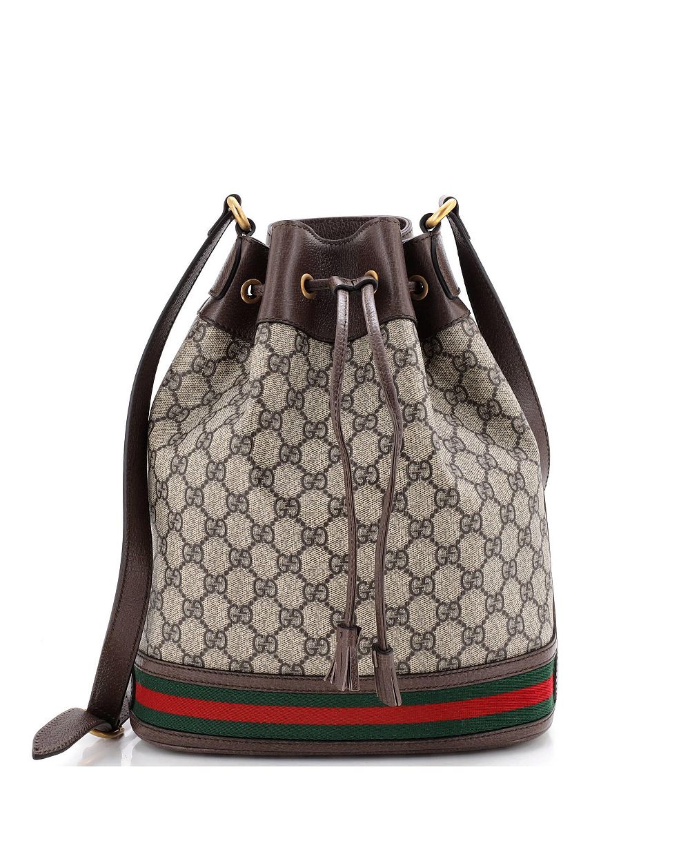 Сумка-ведро Gucci Medium Ophidia GG Coated Canvas, б/у