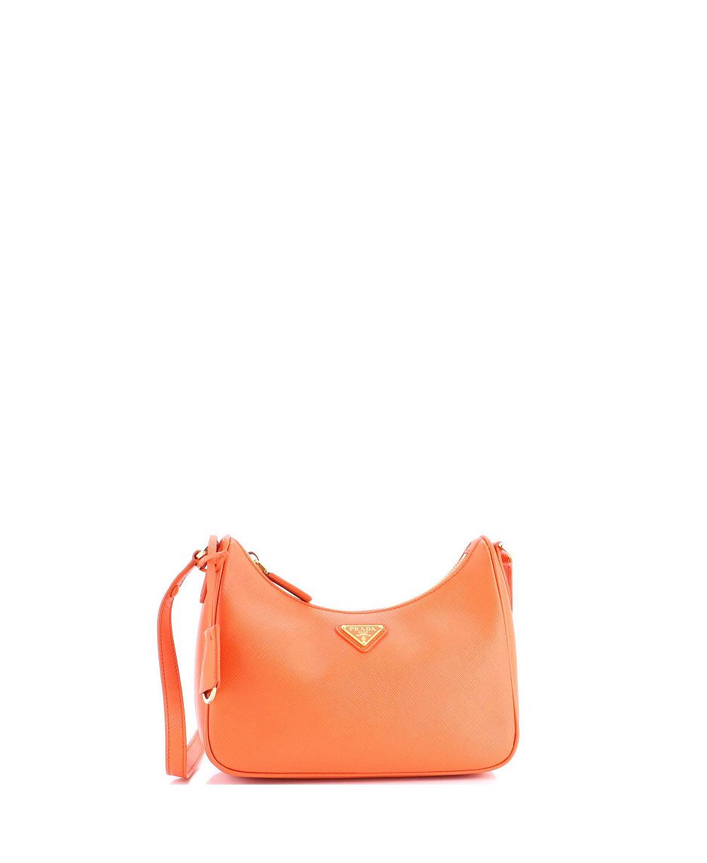 Сумка хобо Prada Mini Re-Edition из кожи Saffiano, б/у