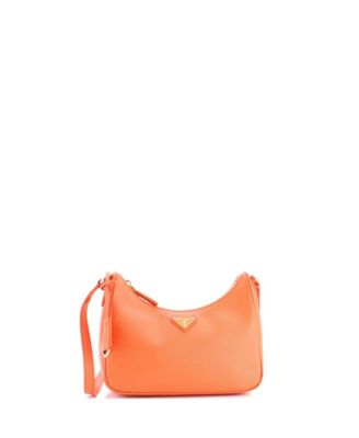 Сумка хобо Prada Mini Re-Edition из кожи Saffiano, б/у