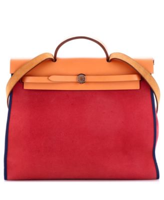 Pre-Owned HERMÉS 39 Herbag Zip Leather and Toile