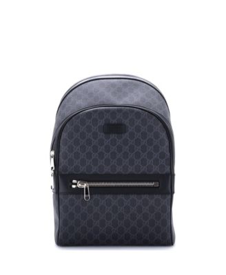 Pre-Owned Gucci Medium Front Zip Pocket Backpack GG Coated Canvas