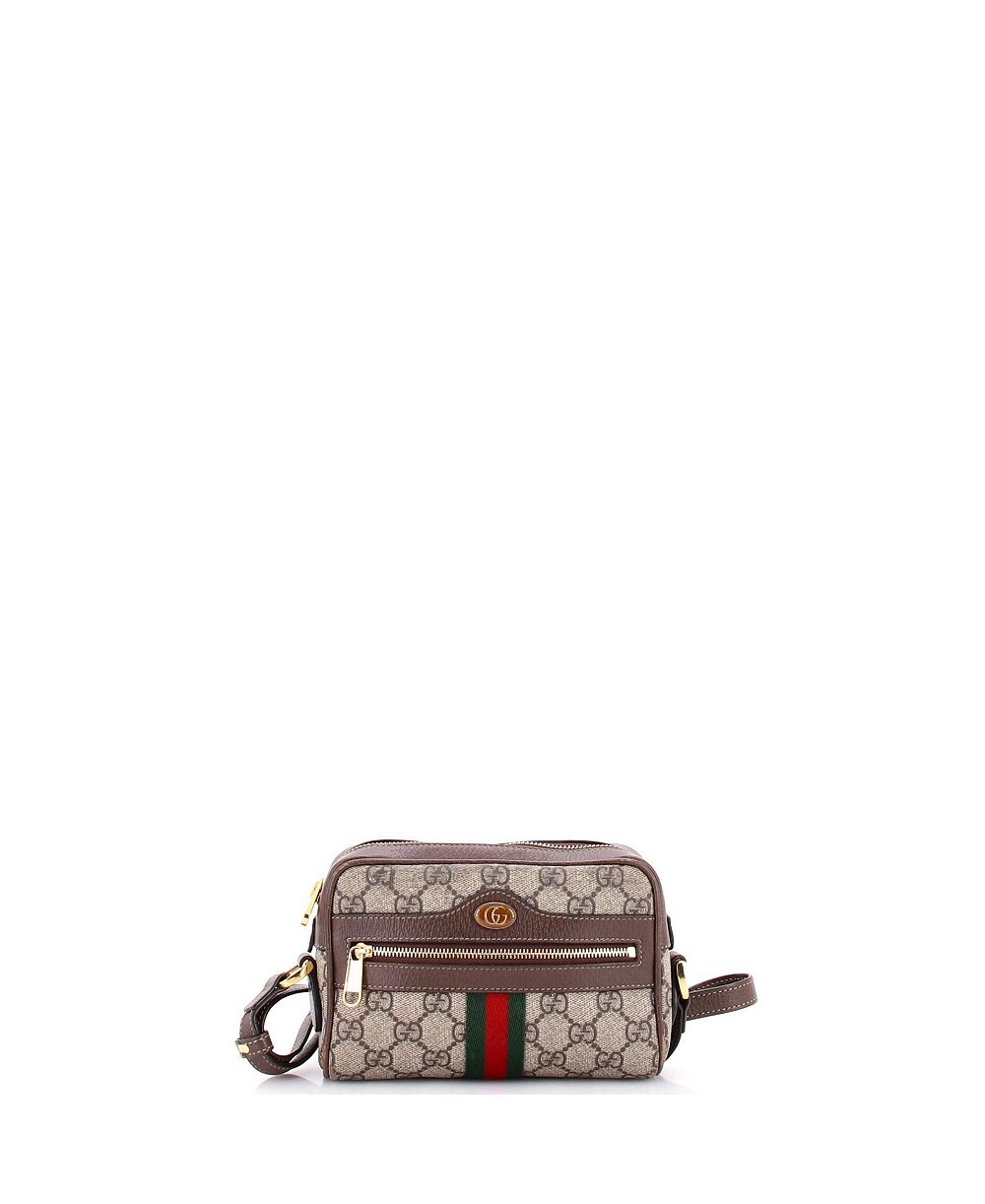 Сумка на плечо Pre-Owned Gucci Mini Ophidia GG Coated Canvas